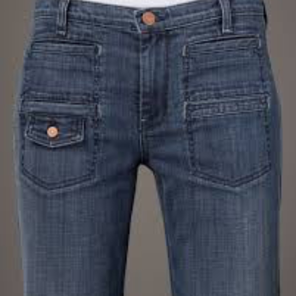 7 For All Mankind Georgia Wide Leg Trousers Sz 26